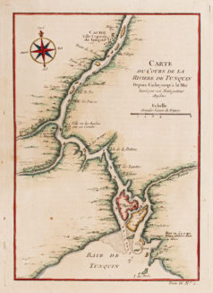 Antique map - Cours de la Rivière de Tunquin