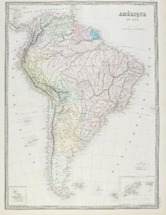 Carte géographique ancienne - Amérique du Sud