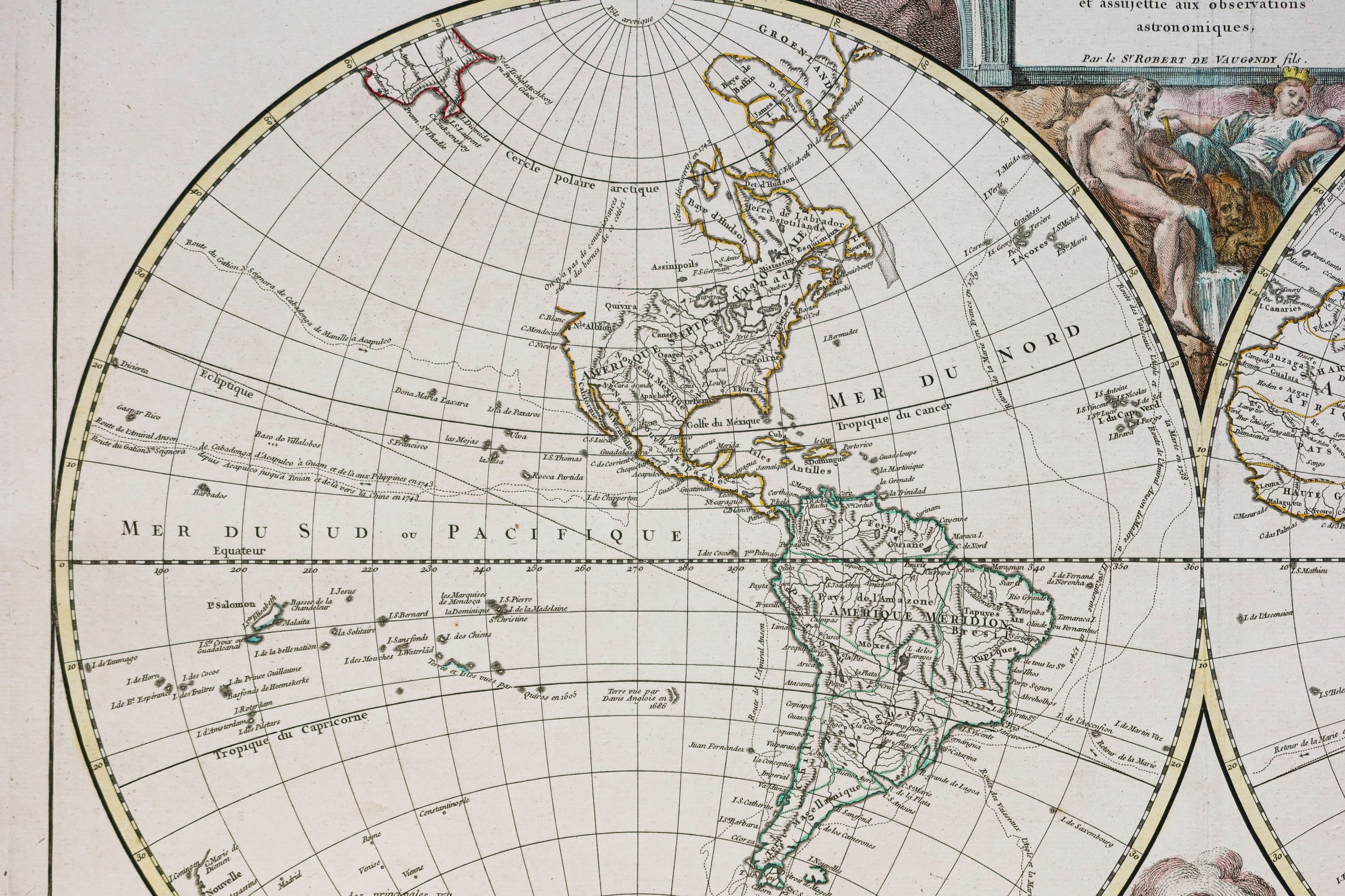 Carte du monde Eve • La mappemonde en français originale