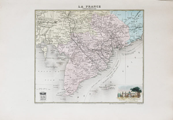 Carte ancienne - Cochinchine - Viêt Nam