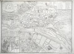 Plan ancien routier de la ville et faubourgs de Rouen