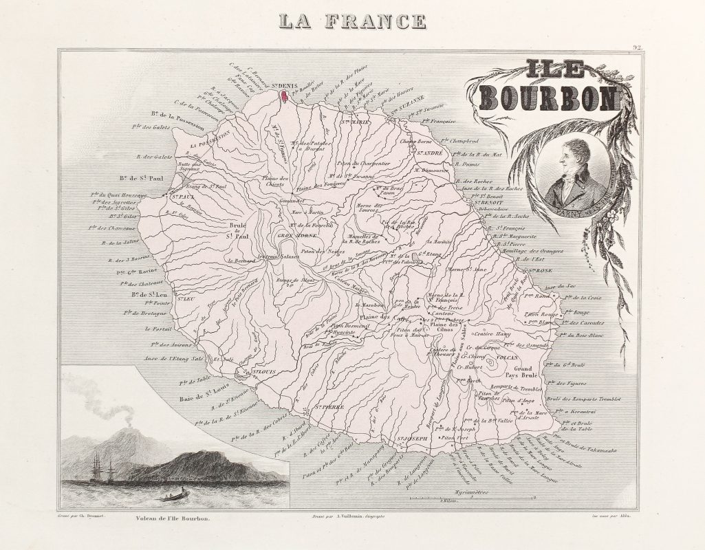 La Case De L Ile Bourbon Carte géographique ancienne - Ile Bourbon - La Réunion - Antique map