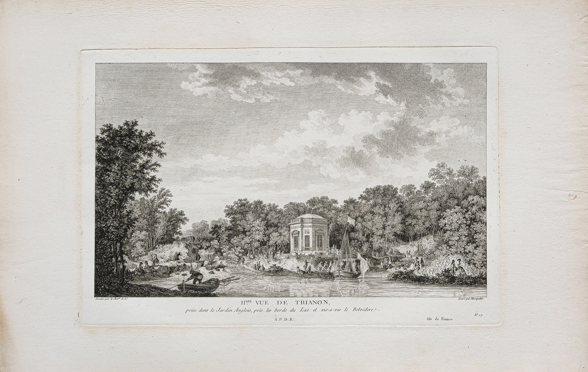 Gravure ancienne - vue du Trianon