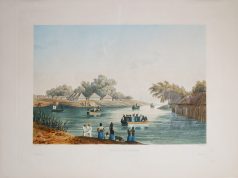 Gravure ancienne - Rivière de Yanaon - Pondichéry