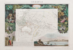 Carte géographique ancienne - Océanie