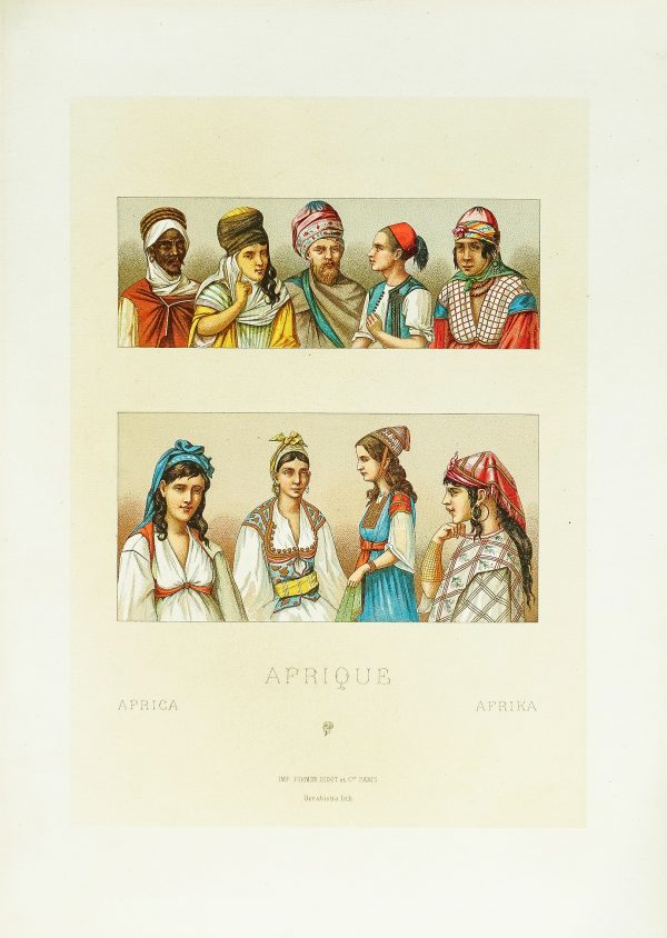 Gravure ancienne - Costumes Afrique du Nord