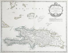 Carte géographique ancienne de Saint Domingue - original antique map
