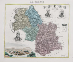 Carte ancienne du département de l’Isère