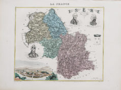 Carte ancienne du département de l’Isère