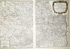 Carte géographique ancienne du Lyonnais - Beaujolois - Lyon - Moulins - Riom