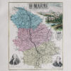 Carte géographique ancienne du département de la Haute-Marne