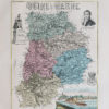 Carte géographique ancienne du département de la Seine et Marne