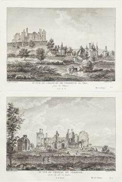 Gravure ancienne du Château de Verneuil sur Oise