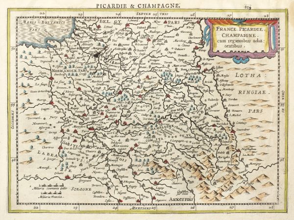 Carte ancienne - Picardie et Champagne
