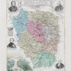 Carte géographique ancienne de la Seine et Oise