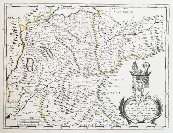 Carte géographique ancienne de Savoie - Genevois