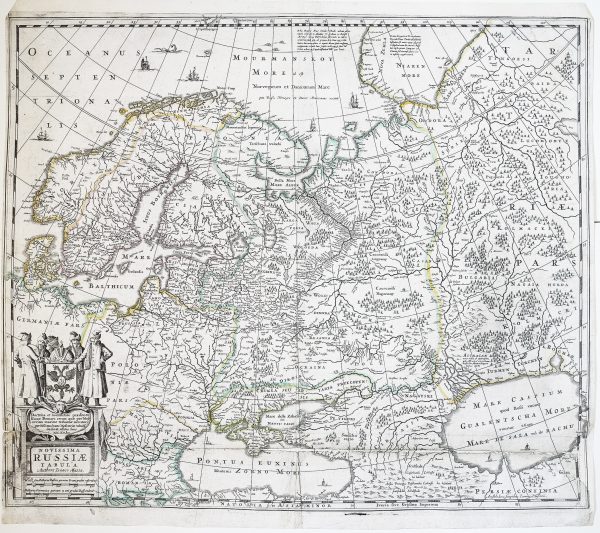 Original antique map Novissima Russiae - Оригинальная антикварная карта Новиссима Россия