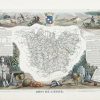 Carte géographique ancienne du département de l'Eurre