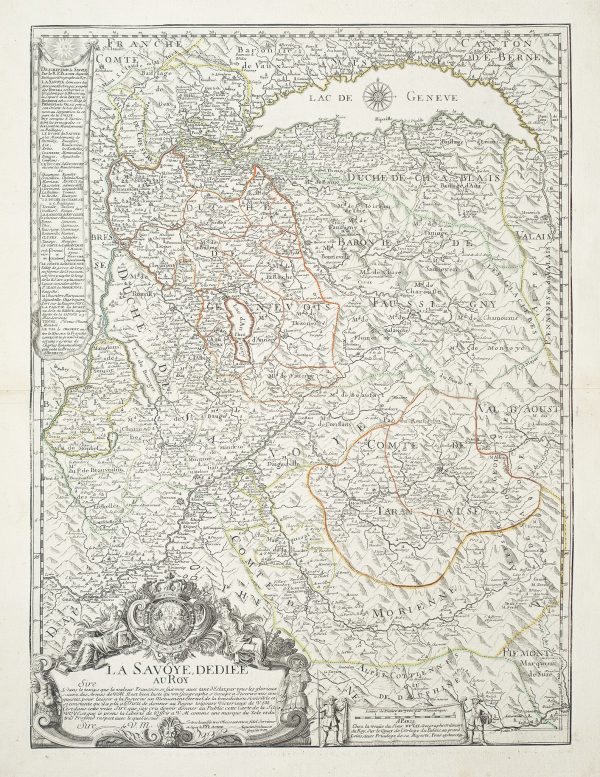 Carte géographique ancienne - La Savoie - Savoye