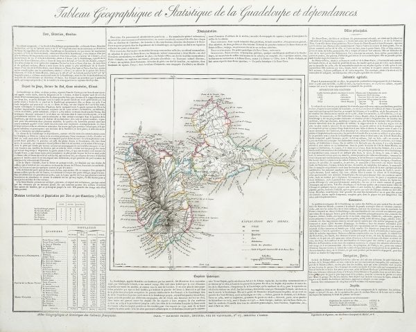 Carte originale de la Guadeloupe et dépendances