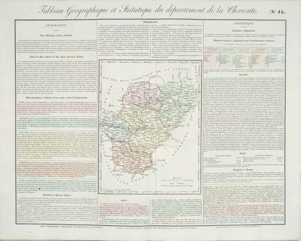 Carte originale de la Charente
