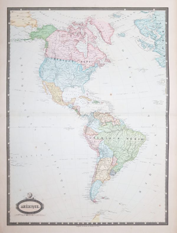 Carte géographique ancienne de l’Amérique - Antique map
