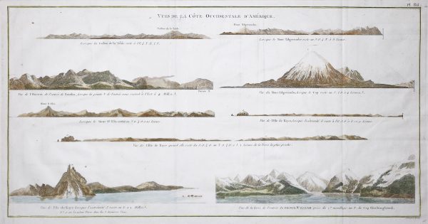 Colline de la Table - Mont Edgeeumbe - Ile de Kaye - Antique print