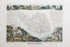 Carte ancienne du département de la Vendée
