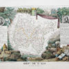 Carte géographique ancienne du département de l’Ain