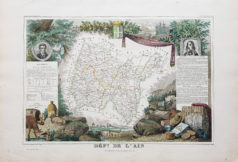 Carte géographique ancienne du département de l’Ain