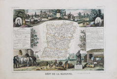 Carte géographique ancienne du département de la Mayenne