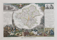 Carte géographique ancienne du département de la Loire Inférieure