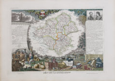 Carte géographique ancienne du département de la Loire Inférieure