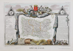 Carte géographique ancienne du département de l'Oise