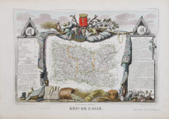 Carte géographique ancienne du département de l'Oise