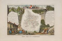 Carte ancienne du département des Hautes-Pyrénées