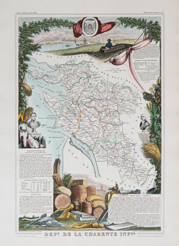Carte ancienne - département de la Charente Maritime