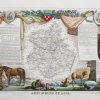 Carte géographique ancienne du département d'Eure et Loir