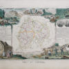 Carte géographique ancienne du département du Cantal