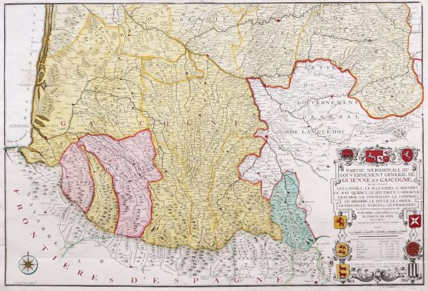 Carte ancienne du gouvernement de Guienne et Gascogne