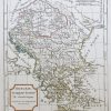 Carte géographique ancienne de la Hongrie - Turquie - Antique map