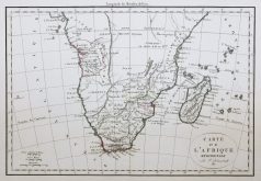 Carte géographique ancienne de l’Afrique du Sud - Antique map