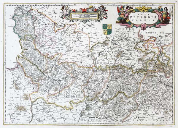 Carte géographique ancienne de la Picardie - Antique map