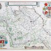 Carte géographique ancienne des environs de Lille - Nord