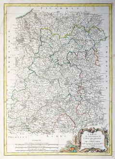 Carte géographique ancienne - Le Gouvernement de L’île de France et de l’Orléanois - original antique map