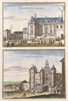 Gravure ancienne du Châtelet et Hôtel d’Angoulême