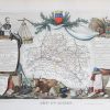 Carte géographique ancienne du département du Loiret