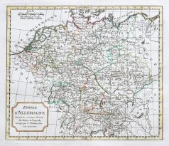 Original antique map - Empire d'Allemagne - Gravure ancienne