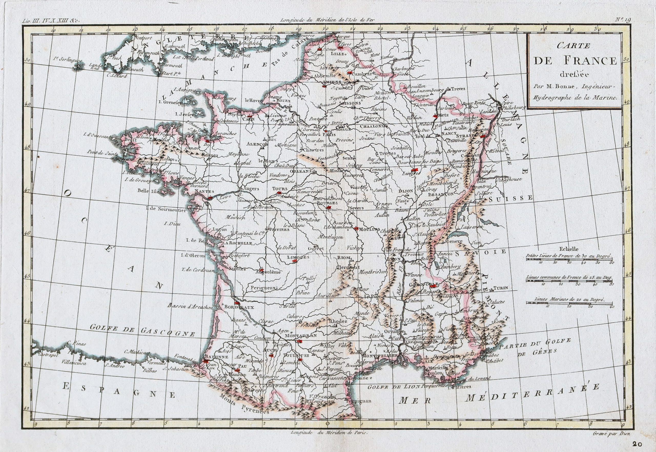 Carte Géographique Ancienne De La France Cartes Livres 6786