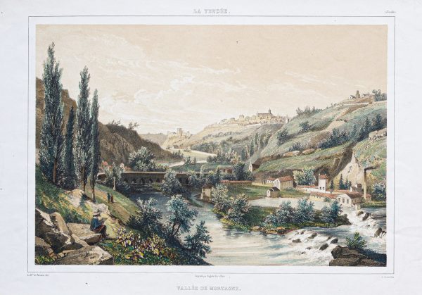 Vallée de Mortagne- lithographie ancienne